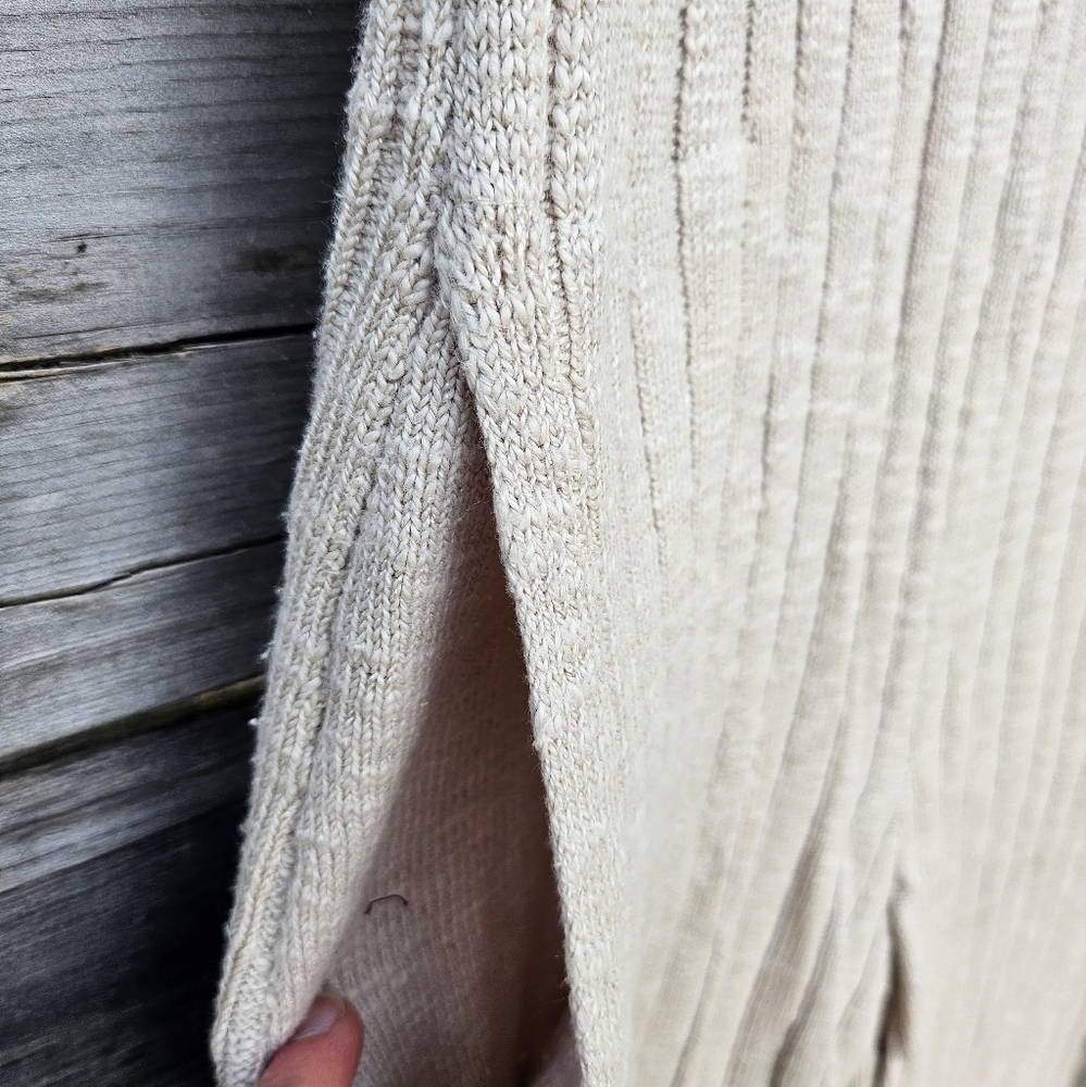 By Together Beige Ribbed Wide-Leg Knit Jumpsuit - Picture 3 of 5